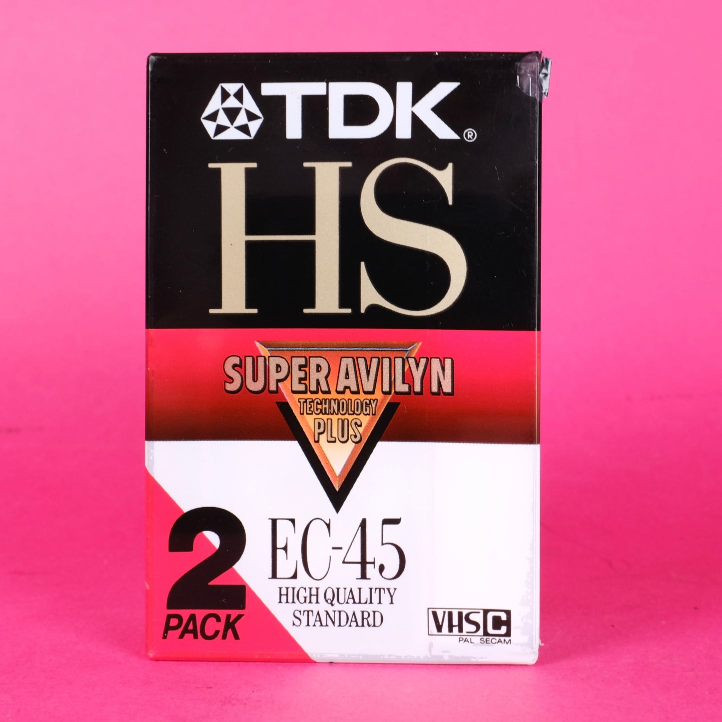 TDK HS EC-45 VHS-C cassette NOS two pack