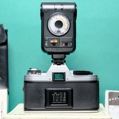 Boxed clean Minolta X-300 35mm SLR film camera refurbished
