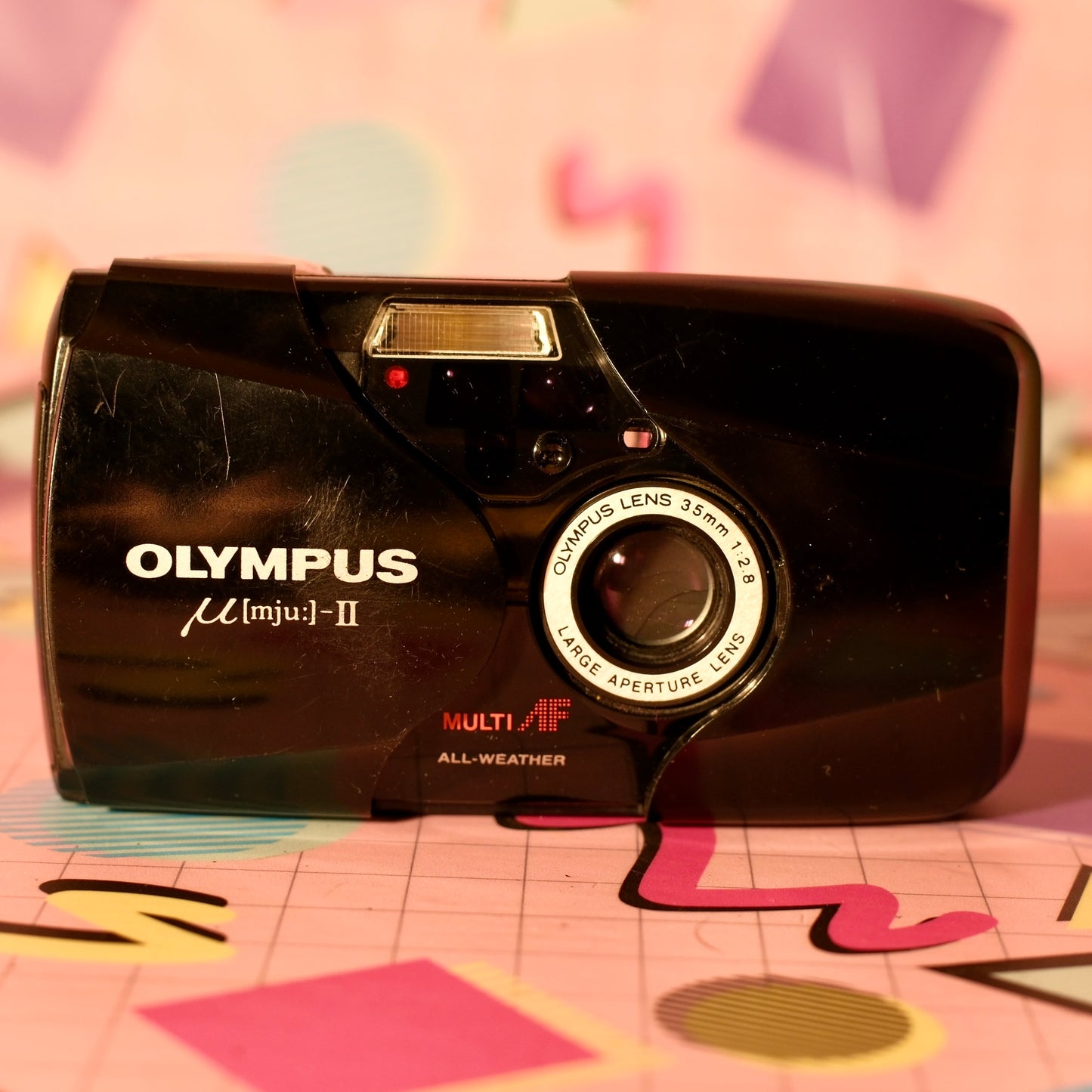 Olympus mju ii “stylus epic” black, well used condition film tested