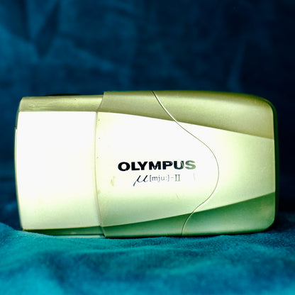Olympus mju ii “stylus epic” Gold, well used condition film tested