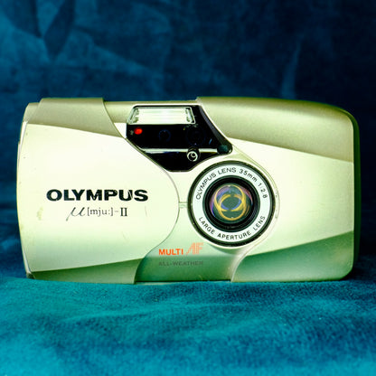 Olympus mju ii “stylus epic” Gold, well used condition film tested