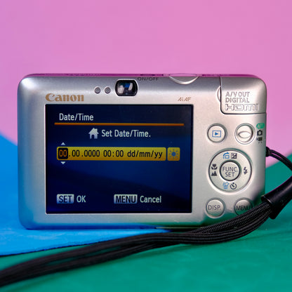 Canon Digital ixus 100 IS Retro digital camera Y2K aesthetic