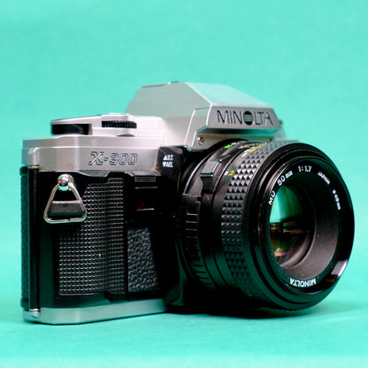 Boxed clean Minolta X-300 35mm SLR film camera refurbished