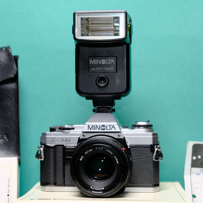 Boxed clean Minolta X-300 35mm SLR film camera refurbished