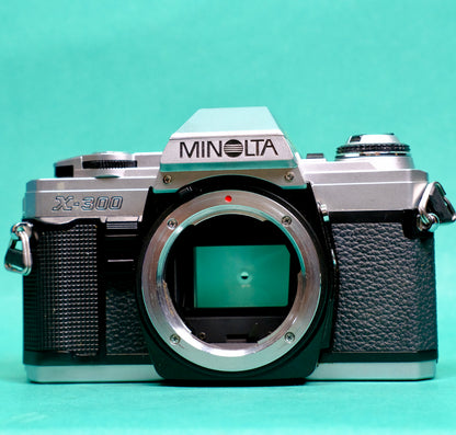 Boxed clean Minolta X-300 35mm SLR film camera refurbished