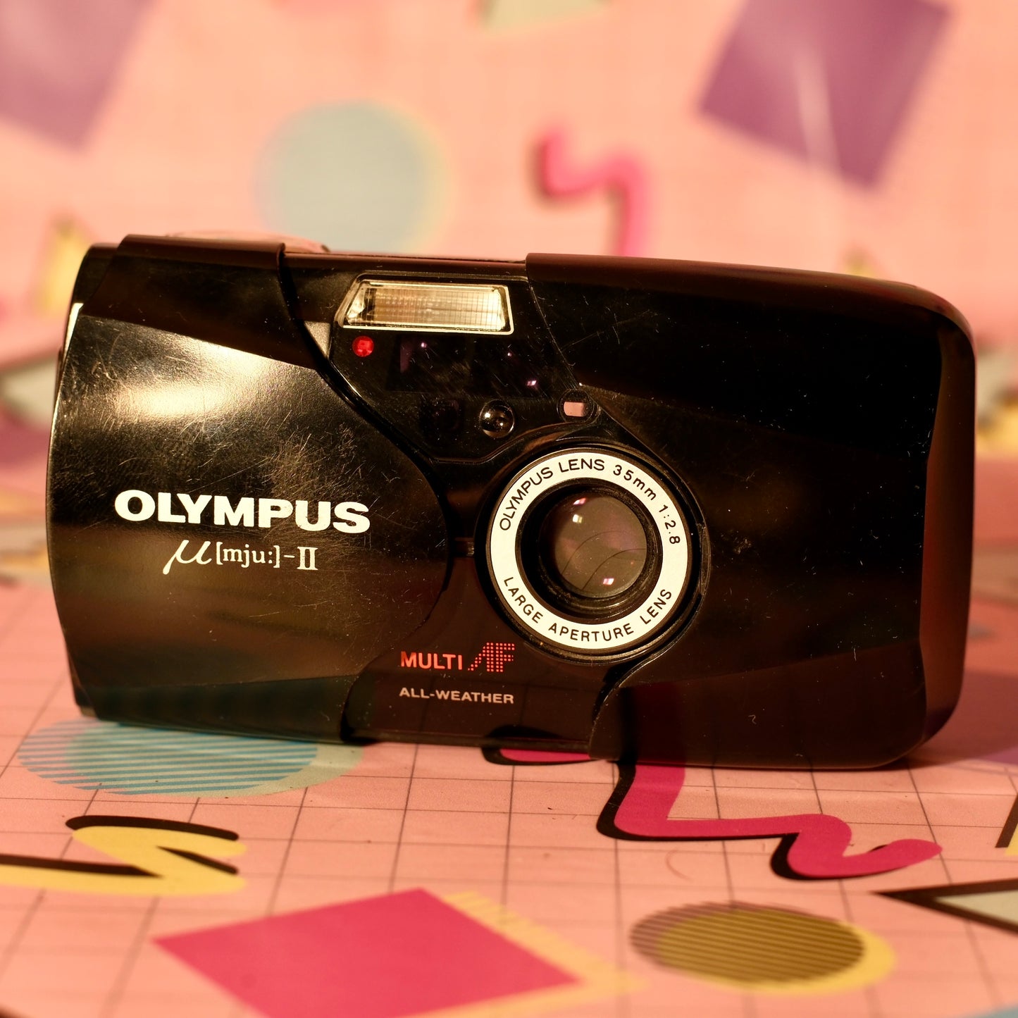 Olympus mju ii “stylus epic” black, well used condition film tested