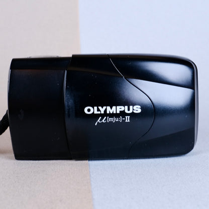 Olympus mju ii “stylus epic” black, fair condition film tested boxed