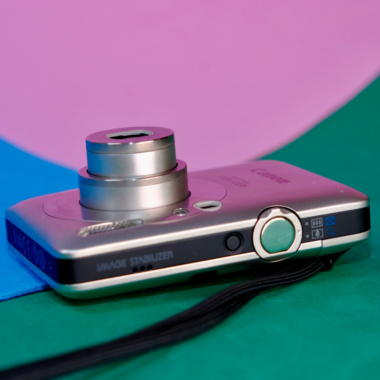 Canon Digital ixus 100 IS Retro digital camera Y2K aesthetic