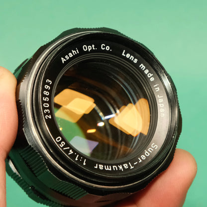 Refurbished Pentax M42 mount 50mm 1.4 super takumar lens