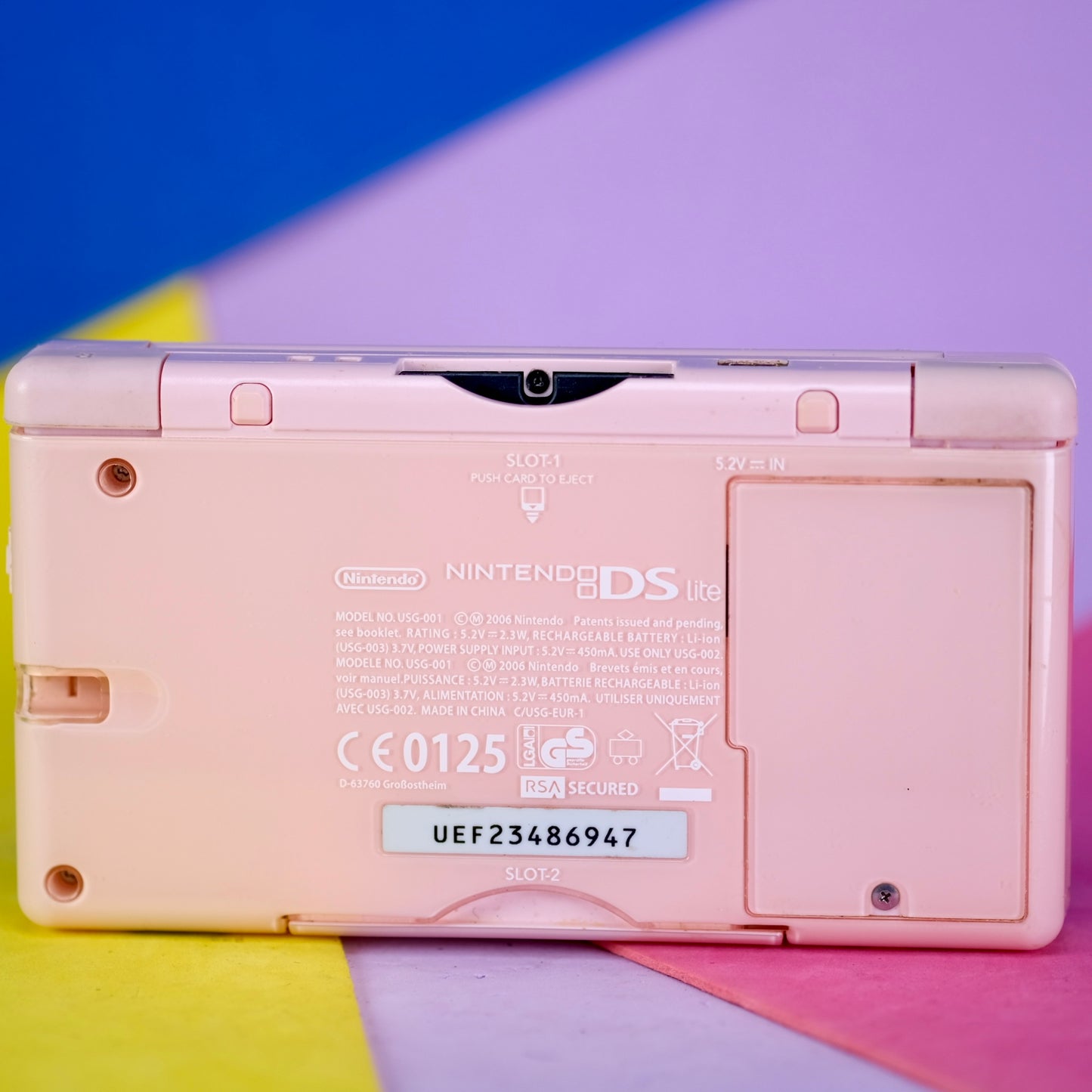 Nintendo DS lite, pink, with original charger