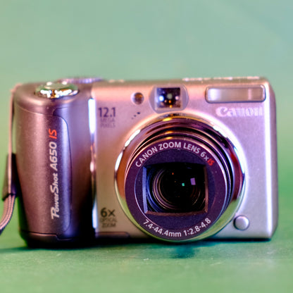 Canon PowerShot A650 IS 12.1MP Selfie Screen, digital camera,