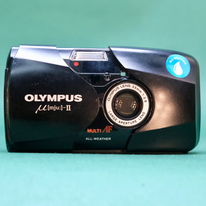 Olympus mju ii “stylus epic” black, fair condition film tested