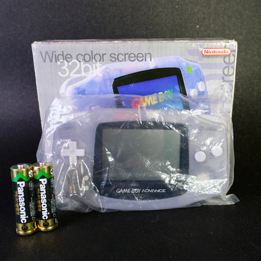 Nintendo Gameboy advance clear purple, original non modified example, Boxed