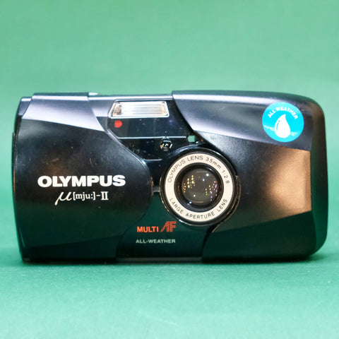 Olympus mju ii dlx“stylus epic” black, fair condition film tested
