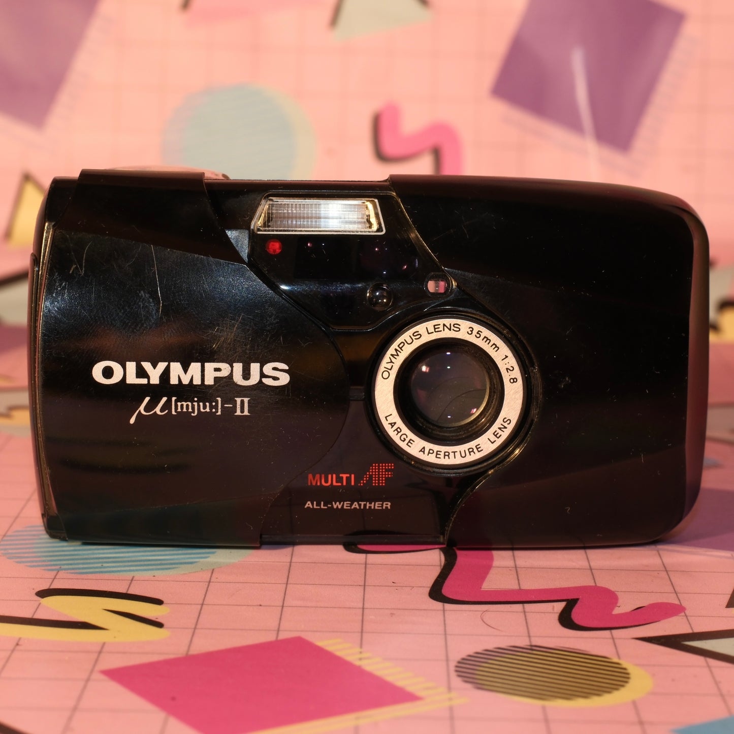 Olympus mju ii “stylus epic” black, well used condition film tested