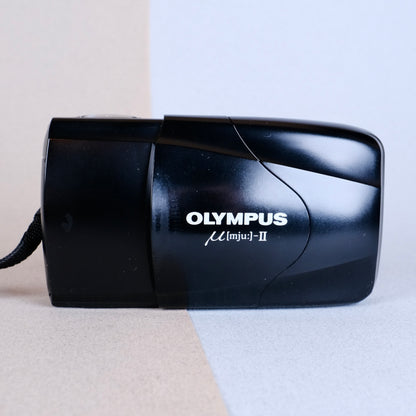 Olympus mju ii “stylus epic” black, fair condition film tested boxed
