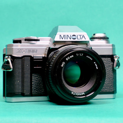 Boxed clean Minolta X-300 35mm SLR film camera refurbished