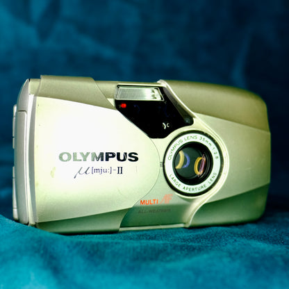 Olympus mju ii “stylus epic” Gold, well used condition film tested