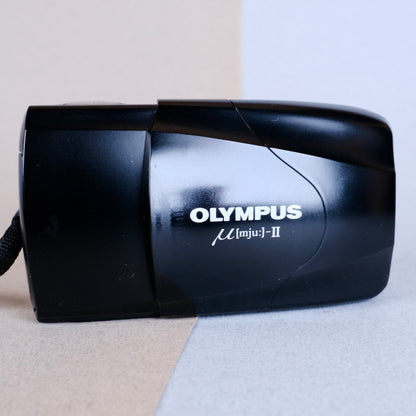 Olympus mju ii “stylus epic” black, fair condition film tested boxed