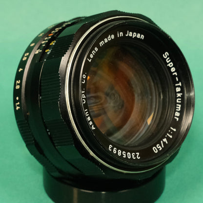Refurbished Pentax M42 mount 50mm 1.4 super takumar lens