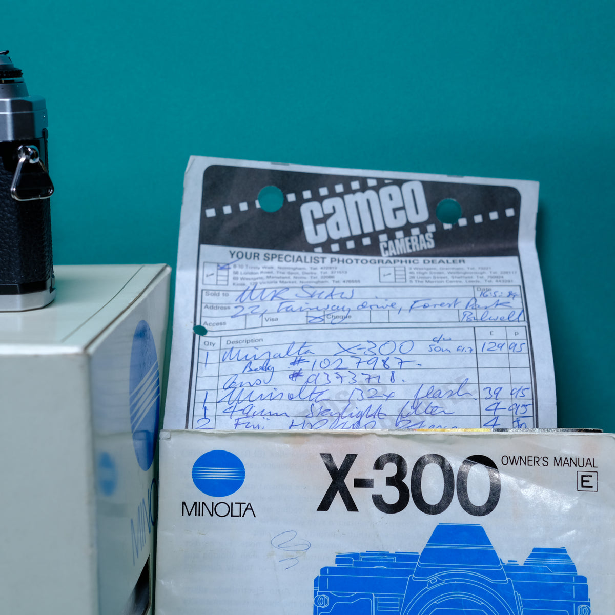 Boxed clean Minolta X-300 35mm SLR film camera refurbished