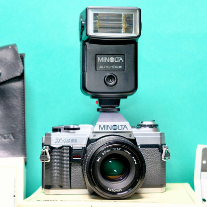 Boxed clean Minolta X-300 35mm SLR film camera refurbished