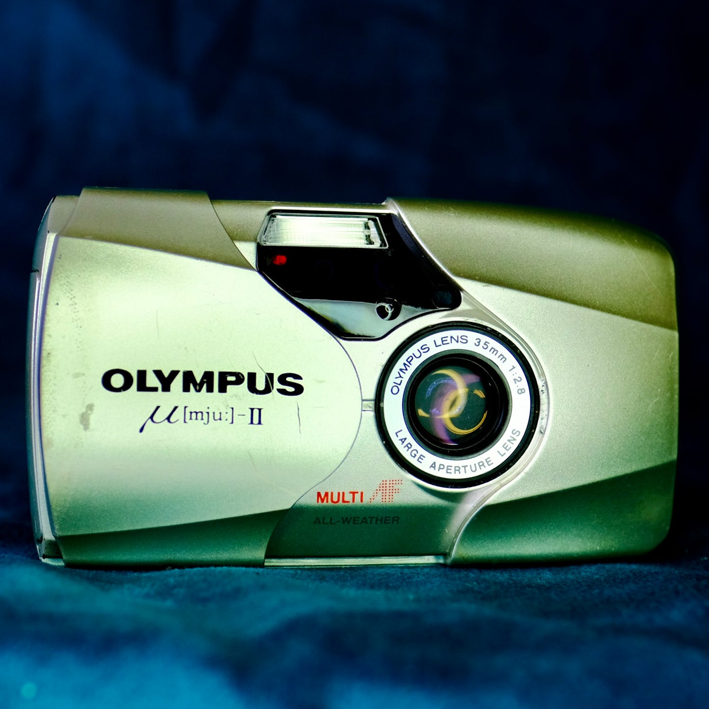 Olympus mju ii “stylus epic” Gold, well used condition film tested