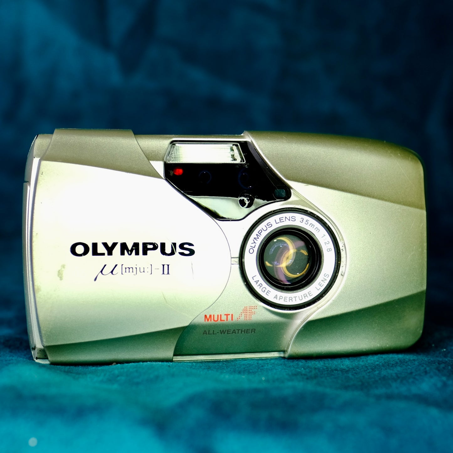 Olympus mju ii “stylus epic” Gold, well used condition film tested