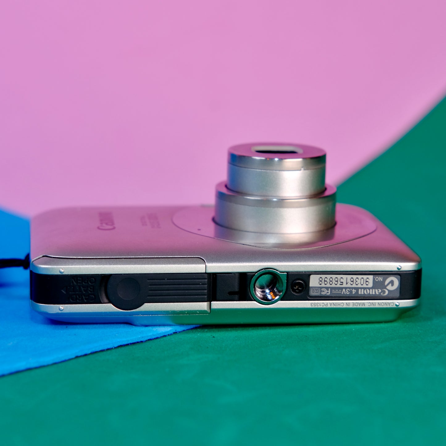 Canon Digital ixus 100 IS Retro digital camera Y2K aesthetic