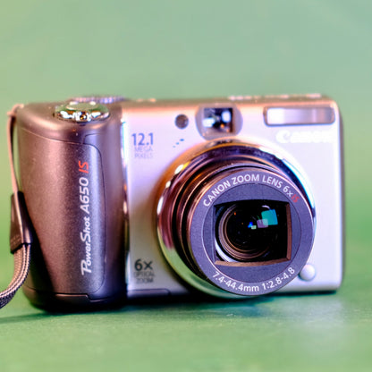 Canon PowerShot A650 IS 12.1MP Selfie Screen, digital camera,