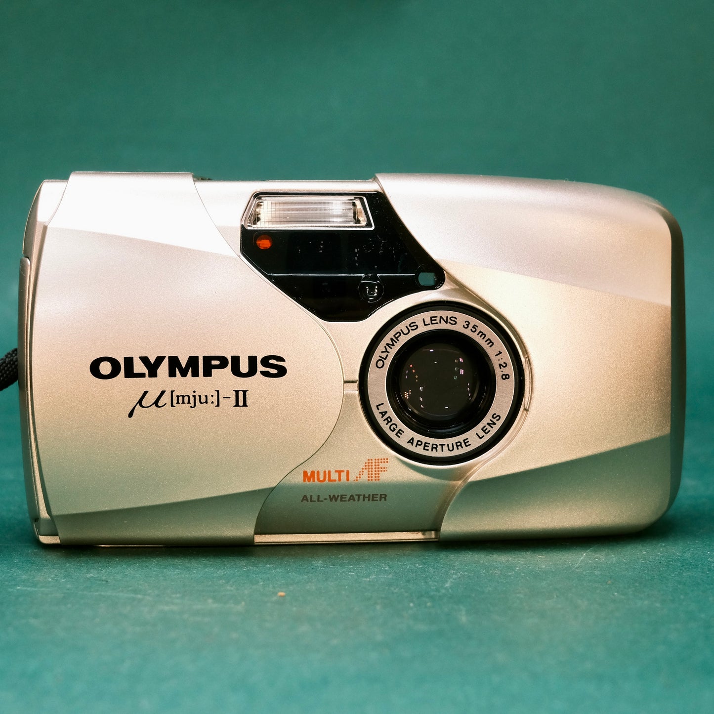 Olympus mju ii “stylus epic” gold model, film tested, nr mint