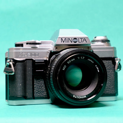 Boxed clean Minolta X-300 35mm SLR film camera refurbished