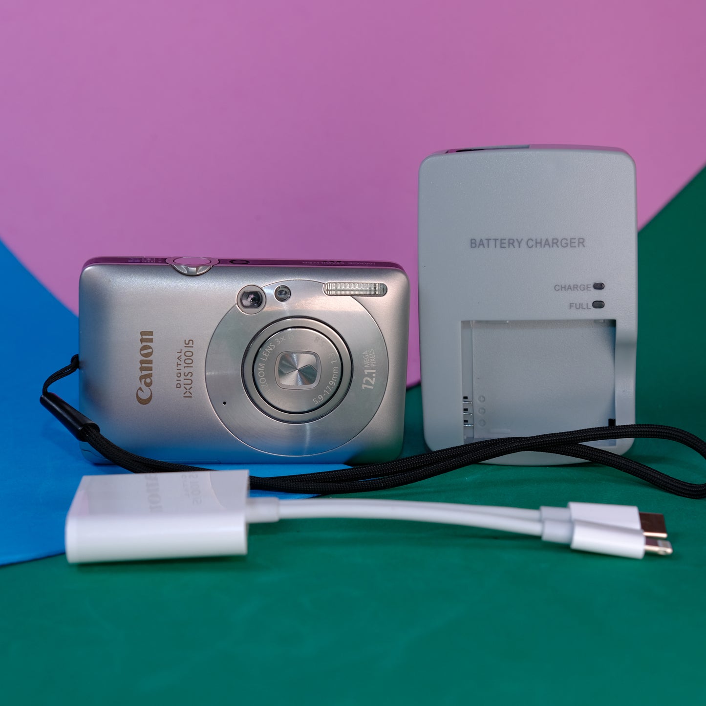 Canon Digital ixus 100 IS Retro digital camera Y2K aesthetic