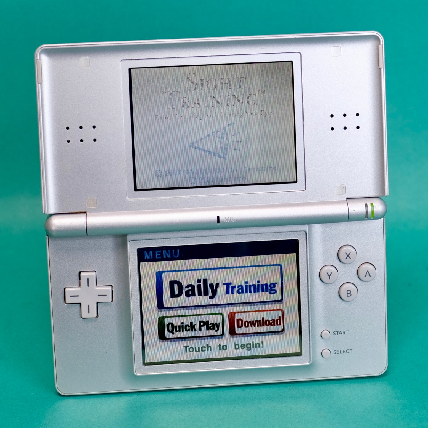 Nintendo DS lite, silver, with original charger defect